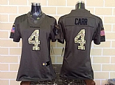 Womens Limited Nike Okaland Raiders #4 Carr Green Salute To Service Jerseys,baseball caps,new era cap wholesale,wholesale hats