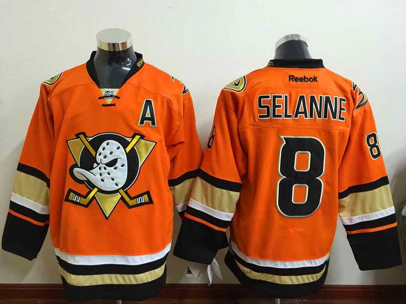 Anaheim Ducks #8 Teemu Selanne 2015 Orange Jerseys,We sell and wholesale Anaheim Ducks #8 Teemu Selanne 2015 Orange Jerseys on line form chian!