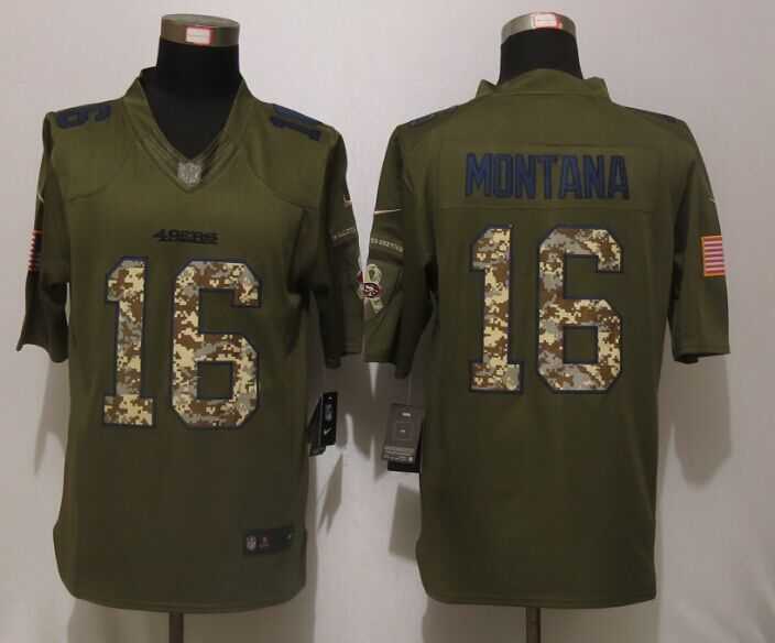 Nike Limited San Francisco 49ers #16 Montana Green Salute To Service Jerseys,We sell and wholesale Nike Limited San Francisco 49ers #16 Montana Green Salute To Service Jerseys on line form chian!