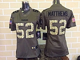 Womens Limited Nike Green Bay Packers #52 Matthews Salute To Service Green Jerseys