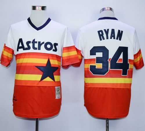 Houston Astros #34 Nolan Ryan Mitchell and Ness White Orange Stitched Throwback MLB Jerseys,We sell and wholesale Houston Astros #34 Nolan Ryan Mitchell and Ness White Orange Stitched Throwback MLB Jerseys on line form chian!