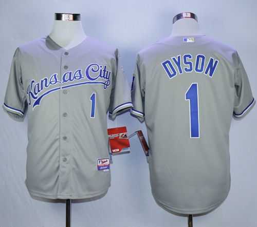 Kansas City Royals #1 Jarrod Dyson Gray Cool Base Stitched MLB Jerseys,We sell and wholesale Kansas City Royals #1 Jarrod Dyson Gray Cool Base Stitched MLB Jerseys on line form chian!