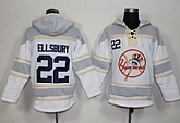 New York Yankees #22 Jacoby Ellsbury White Sawyer Hooded Sweatshirt MLB Hoodie,baseball caps,new era cap wholesale,wholesale hats
