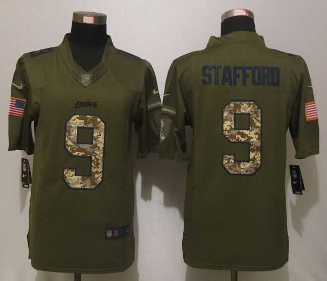 Nike Limited Detroit Lions #9 Stafford Salute To Service Green Jerseys,We sell and wholesale Nike Limited Detroit Lions #9 Stafford Salute To Service Green Jerseys on line form chian!