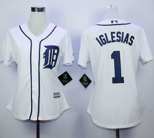 Womens Detroit Tigers #1 Jose Iglesias White Majestic Stitched Jerseyss,We sell and wholesale Womens Detroit Tigers #1 Jose Iglesias White Majestic Stitched Jerseyss on line form chian!