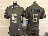 Womens Limited Nike Baltimore Ravens #5 Flacco Salute To Service Green Jerseys,baseball caps,new era cap wholesale,wholesale hats