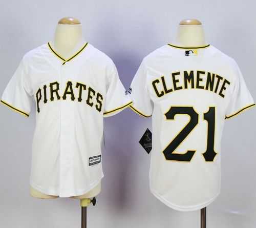 Youth Pittsburgh Pirates #21 Roberto Clemente White Cool Base Stitched MLB Jerseys,We sell and wholesale Youth Pittsburgh Pirates #21 Roberto Clemente White Cool Base Stitched MLB Jerseys on line form chian!