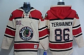 Chicago Blackhawks #86 Teuvo Teravainen Cream Stitched Hoodie
