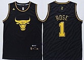 Chicago Bulls #1 Derrick Rose Black With Golden Swingman Jerseys,baseball caps,new era cap wholesale,wholesale hats