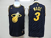 Miami Heat #3 Dwyane Wade Black With Golden Swingman Jerseys,baseball caps,new era cap wholesale,wholesale hats