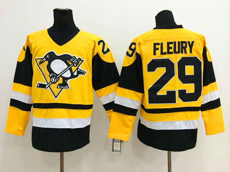 Pittsburgh Penguins #29 Marc-Andre Fleury Yellow Throwback CCM Jerseys,We sell and wholesale Pittsburgh Penguins #29 Marc-Andre Fleury Yellow Throwback CCM Jerseys on line form chian!