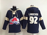 Colorado Avalanche #92 Gabriel Landeskog Navy Blue Hoody,baseball caps,new era cap wholesale,wholesale hats