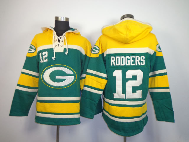 Green Bay Packers #12 Aaron Rodgers Green Hoodie,We sell and wholesale Green Bay Packers #12 Aaron Rodgers Green Hoodie on line form chian!