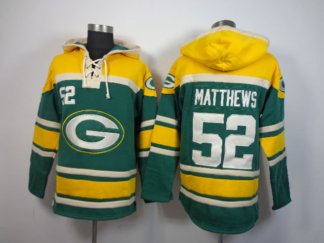 Green Bay Packers #52 Clay Matthews Green Hoodie,We sell and wholesale Green Bay Packers #52 Clay Matthews Green Hoodie on line form chian!