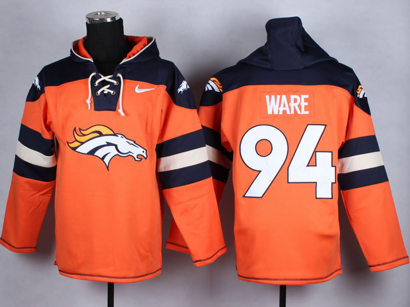 Nike Denver Broncos #94 DeMarcus Ware Orange Hoody,We sell and wholesale Nike Denver Broncos #94 DeMarcus Ware Orange Hoody on line form chian!