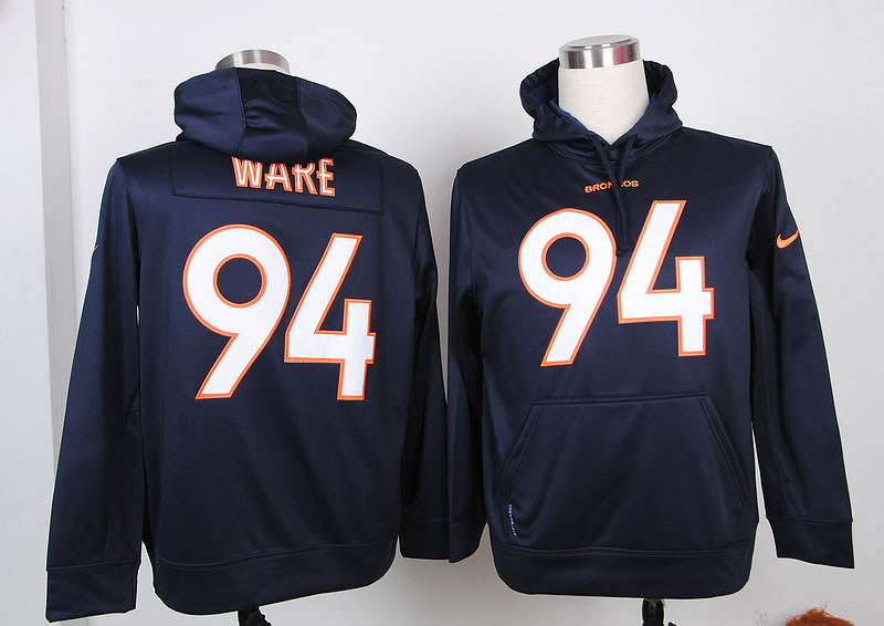 Nike Denver Broncos #94 Ware Dark Blue Hoodie,We sell and wholesale Nike Denver Broncos #94 Ware Dark Blue Hoodie on line form chian!