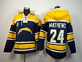 San Diego Chargers #24 Ryan Mathews Navy Blue Hoodie,baseball caps,new era cap wholesale,wholesale hats