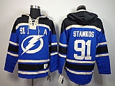 Tampa Bay Lightning #91 Stamkos Blue Hoodie,baseball caps,new era cap wholesale,wholesale hats