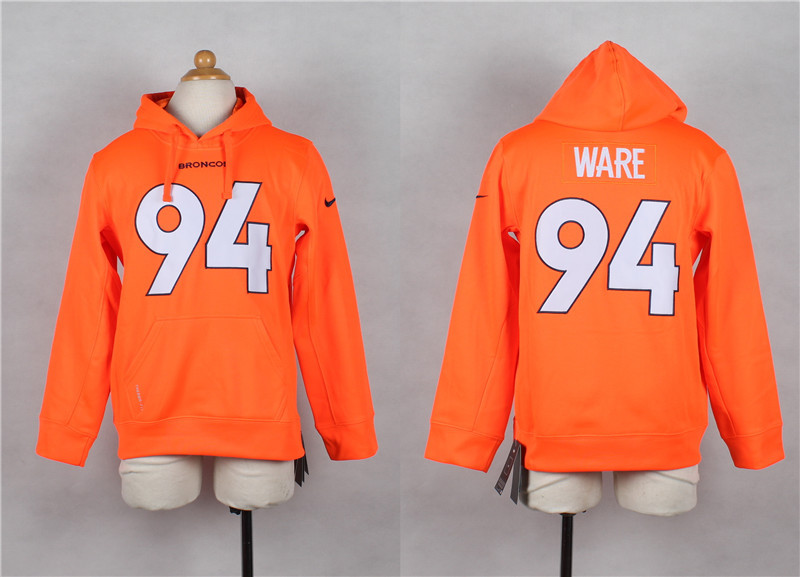Youth Nike Denver Broncos #94 Ware Orange Kids Hoody,We sell and wholesale Youth Nike Denver Broncos #94 Ware Orange Kids Hoody on line form chian!