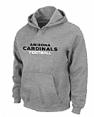 Arizona Cardinals Authentic font Pullover Hoodie Grey,baseball caps,new era cap wholesale,wholesale hats
