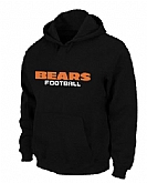 Chicago Bears Authentic font Pullover Hoodie Black,baseball caps,new era cap wholesale,wholesale hats