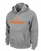 Chicago Bears Sideline Legend Authentic logo Pullover Hoodie Grey,baseball caps,new era cap wholesale,wholesale hats