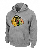Chicago Blackhawks Big x26 Tall Logo Pullover Hoodie Grey,baseball caps,new era cap wholesale,wholesale hats