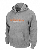Cincinnati Bengals Authentic font Pullover Hoodie Grey,baseball caps,new era cap wholesale,wholesale hats