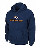 Denver Broncos Authentic Logo Pullover Hoodie Navy Blue,baseball caps,new era cap wholesale,wholesale hats