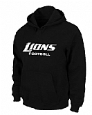 Detroit Lions Authentic font Pullover Hoodie Black,baseball caps,new era cap wholesale,wholesale hats