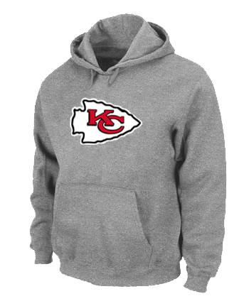 Kansas City Chiefs Logo Pullover Hoodie Grey,We sell and wholesale Kansas City Chiefs Logo Pullover Hoodie Grey on line form chian!