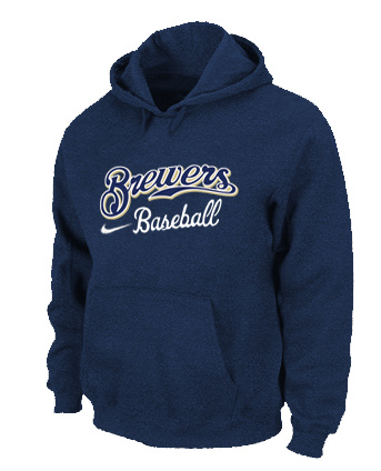 Milwaukee Brewers Pullover Hoodie D.Blue,We sell and wholesale Milwaukee Brewers Pullover Hoodie D.Blue on line form chian!