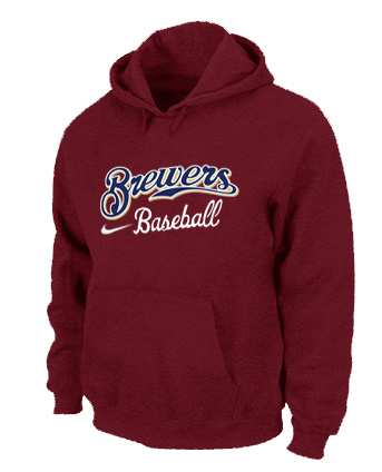 Milwaukee Brewers Pullover Hoodie red,We sell and wholesale Milwaukee Brewers Pullover Hoodie red on line form chian!