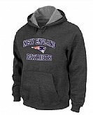 New England Patriots Heart x26 Soul Pullover Hoodie Navy Grey