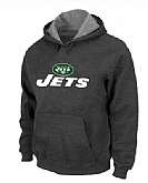 New York Jets Authentic Logo Pullover Hoodie Navy Grey,baseball caps,new era cap wholesale,wholesale hats
