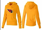 Nike Arizona Cardinals Team Logo Yellow Women Pullover Hoodies (1),baseball caps,new era cap wholesale,wholesale hats