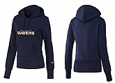 Nike Baltimore Ravens Team Logo D.Blue Women Pullover Hoodies (1),baseball caps,new era cap wholesale,wholesale hats