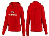 Nike Baltimore Ravens Team Logo Red Women Pullover Hoodies (5),baseball caps,new era cap wholesale,wholesale hats