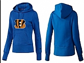 Nike Cincinnati Bengals Team Logo Blue Women Pullover Hoodies (1)