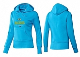 Nike Green Bay Packers Team Logo L.Blue Women Pullover Hoodies (4)