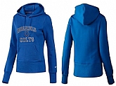 Nike Indianapolis Colts Team Logo Blue Women Pullover Hoodies (2)