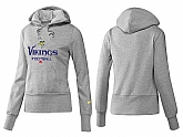 Nike Minnesota Vikings Team Logo Gray Women Pullover Hoodies (1),baseball caps,new era cap wholesale,wholesale hats