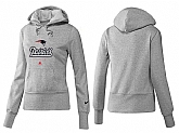 Nike New England Patriots Team Logo Gray Women Pullover Hoodies (4)