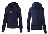 Nike New Orleans Saints Team Logo D.Blue Women Pullover Hoodies (3),baseball caps,new era cap wholesale,wholesale hats