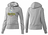 Nike Pittsburgh Steelers Team Logo Gray Women Pullover Hoodies (1),baseball caps,new era cap wholesale,wholesale hats