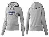 Nike San Diego Chargers Team Logo Gray Women Pullover Hoodies (3),baseball caps,new era cap wholesale,wholesale hats