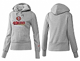 Nike San Francisco 49ers Team Logo Gray Women Pullover Hoodies (3),baseball caps,new era cap wholesale,wholesale hats
