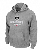 Oakland Raiders Critical Victory Pullover Hoodie Grey