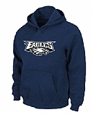 Philadelphia Eagles Authentic Logo Pullover Hoodie Navy Blue
