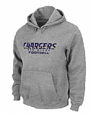 San Diego Chargers Authentic font Pullover Hoodie Grey,baseball caps,new era cap wholesale,wholesale hats